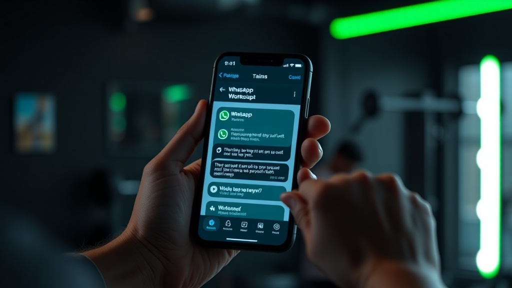 Personal trainer enviando treino pelo WhatsApp